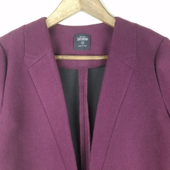 Kate Spade Saturday Behind The Seams Plum Blazer - Picture 2 of 7